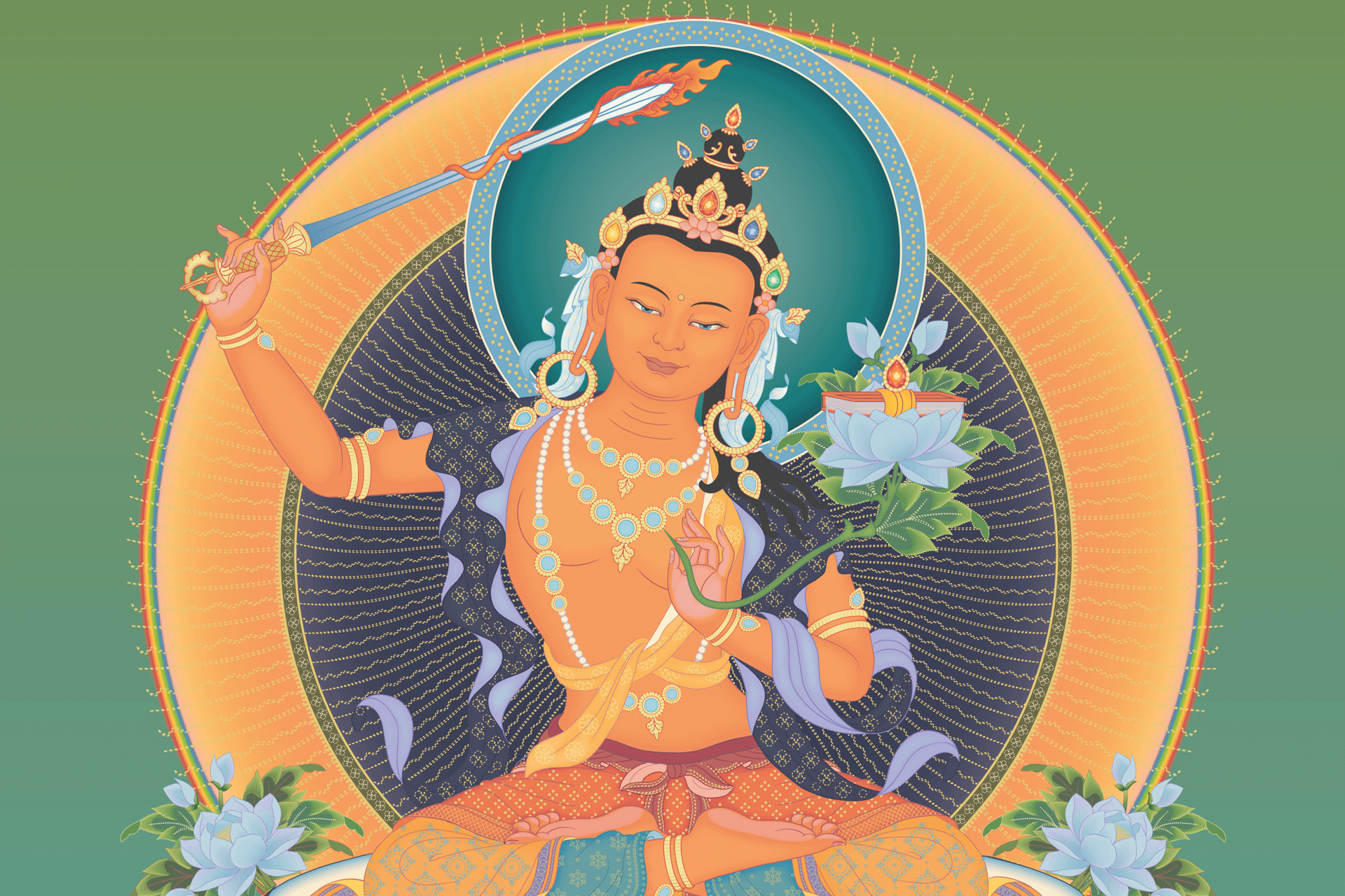 Manjushri Wisdom Buddha 1920x1280