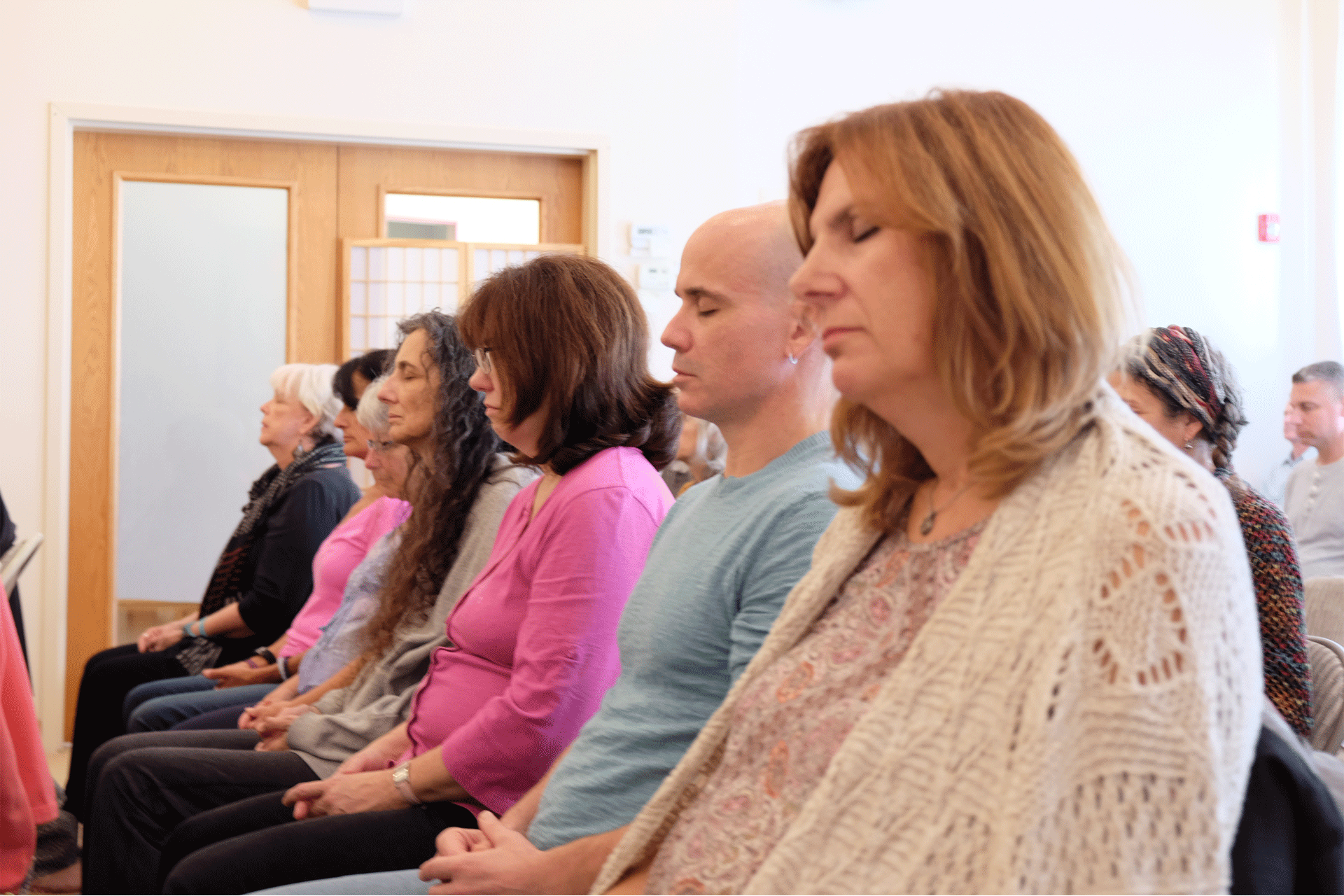 Meditators at the Silent Retreat Oct 2017