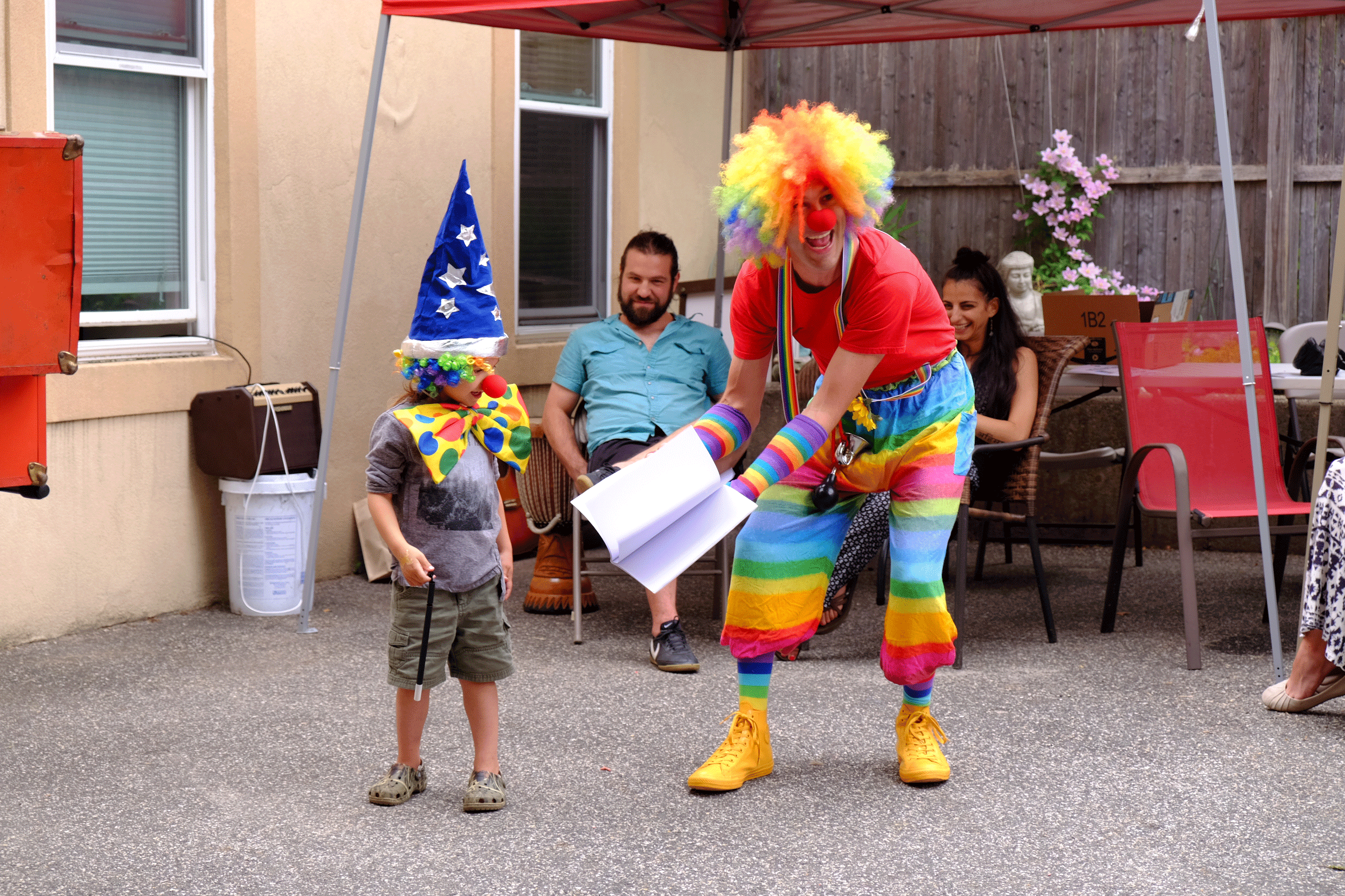 Brayden and Bubbles the Clown
